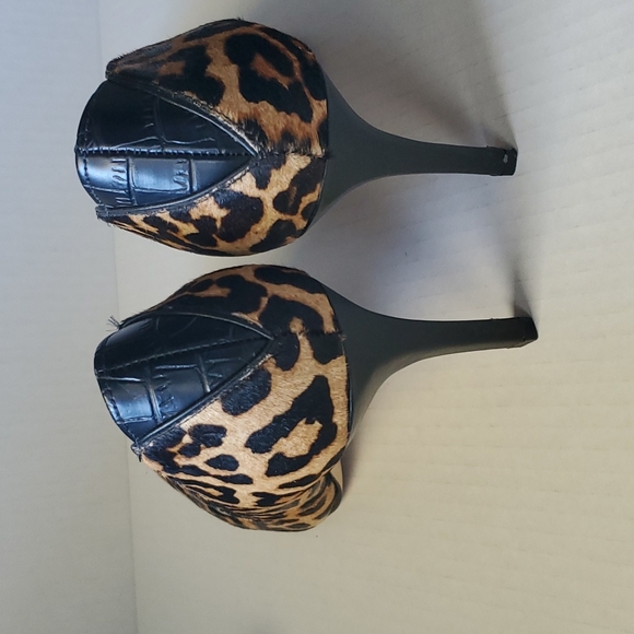 Sam Edelman Animal Print Calf Hair Heels sz 9 - Picture 6 of 15
